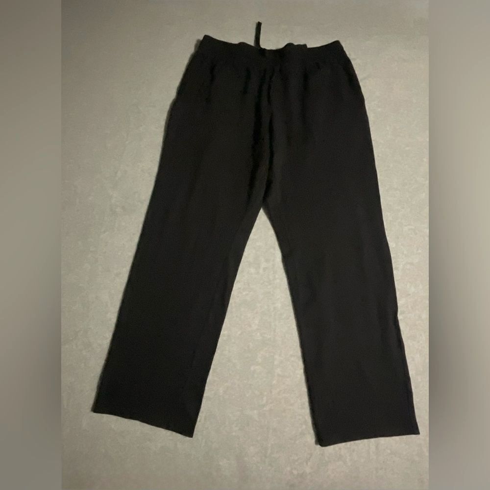 Tek Gear Black Ultra Soft Lounge Pants Large Relaxed Fit Straight Leg Yoga